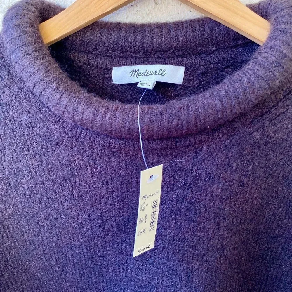NWT Madewell Fulton Puff Neck Trim Pullover Small